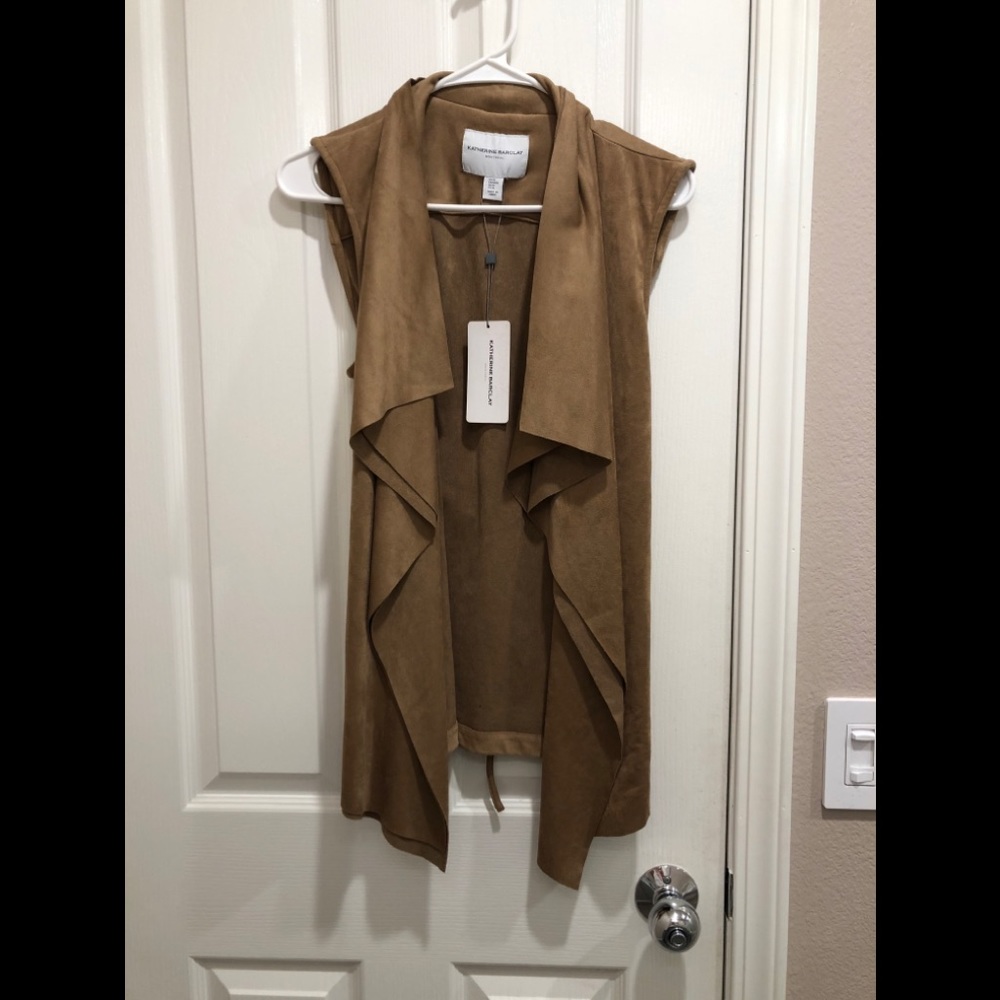 Katherine Barclay Suede draped vest